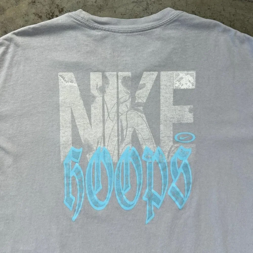 Nike Hoops Loose Fit Graphic Tee Grey XXL Heavyweight Short Sleeve T-Shirt